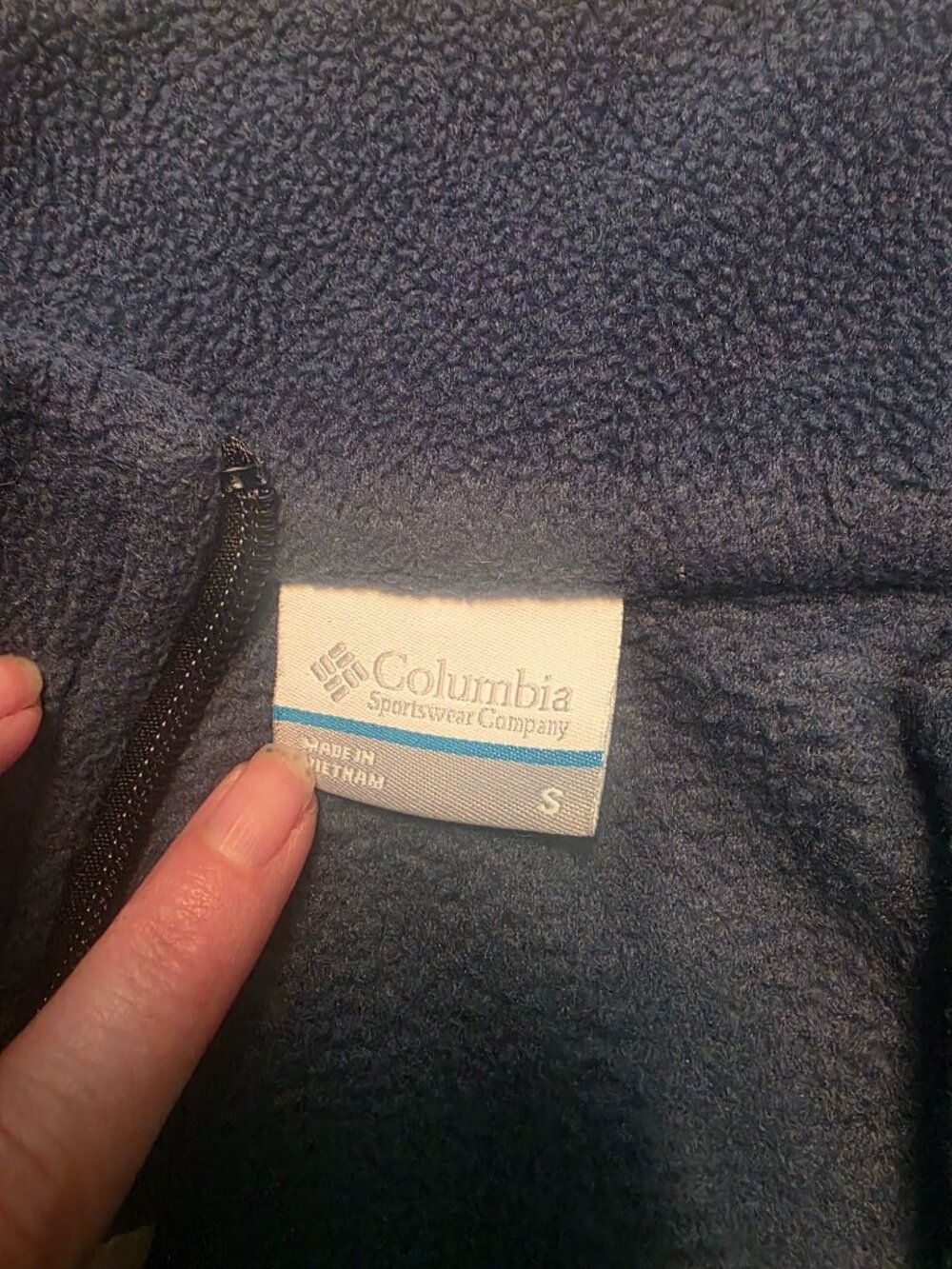 Columbia Ladies Blue Sleeveless Fleece Mock Neck Vest S Lightweight - Picture 4 of 8